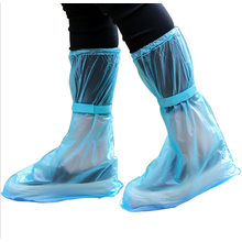 White outdoor cycling long pvc Durable reusable non slip insulated with buckle fda rain water proof shoe covers